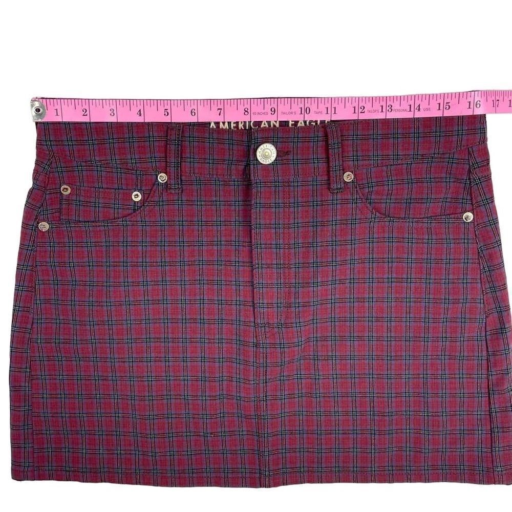 American Eagle Plaid Hi-Rise Mini Skirt Women’s Size 10 - Picture 6 of 7